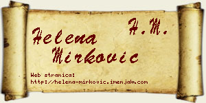 Helena Mirković vizit kartica